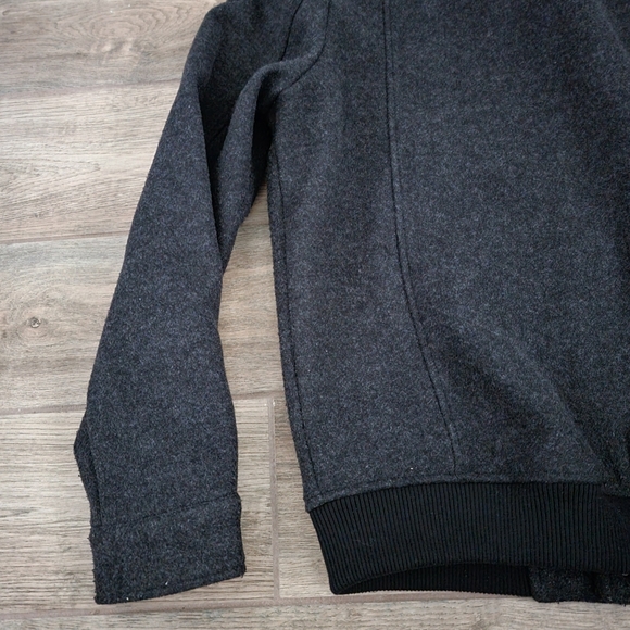 Zara Black Wool Blend Pocket Jacket With Elastic Waist Band Mens Small - Picture 16 of 16